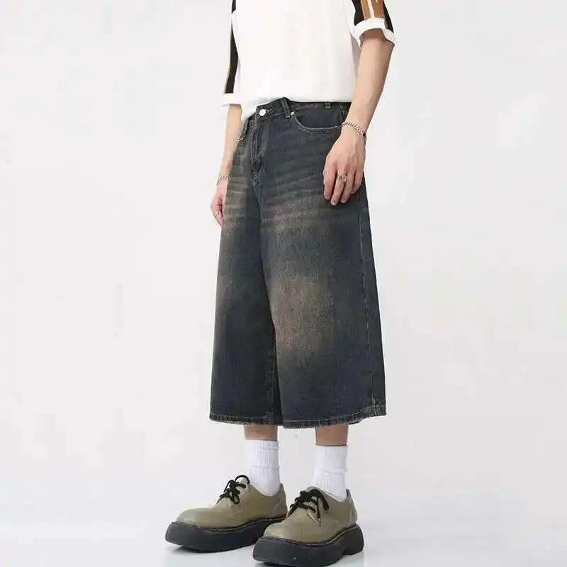 Japanese Brand Wide Leg Baggy Jeans Denim Size US 34 / EU 50 - 2 Thumbnail