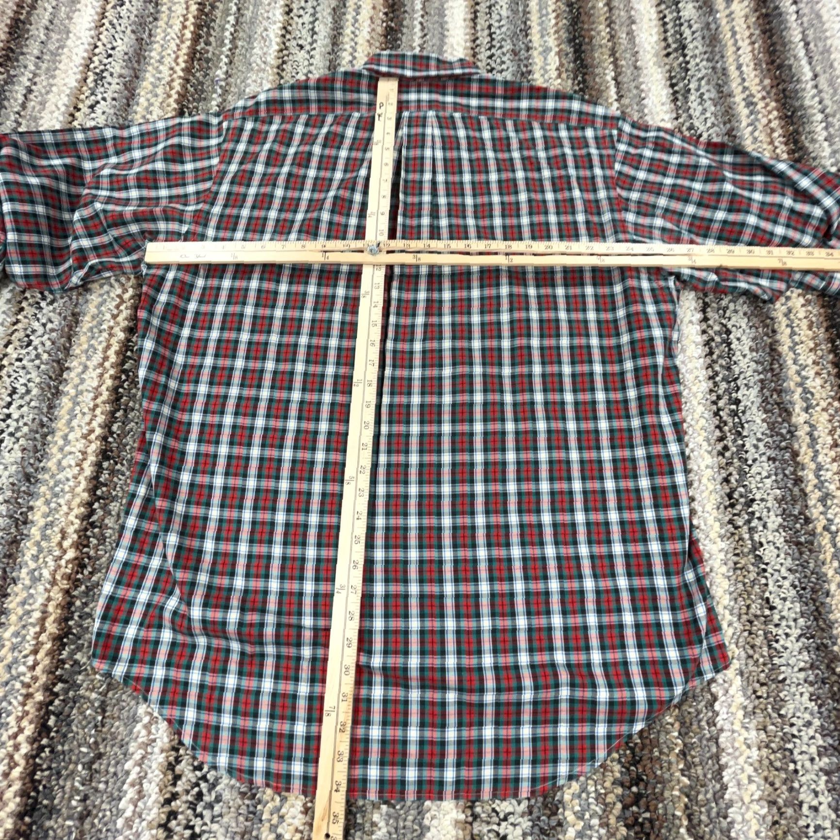 Ralph Lauren VINTAGE Ralph Lauren Men Shirt Large Red Blue Plaid Button-Up All Seasons Fall Spring Summer Winter Size US L / EU 52-54 / 3 - 6 Thumbnail