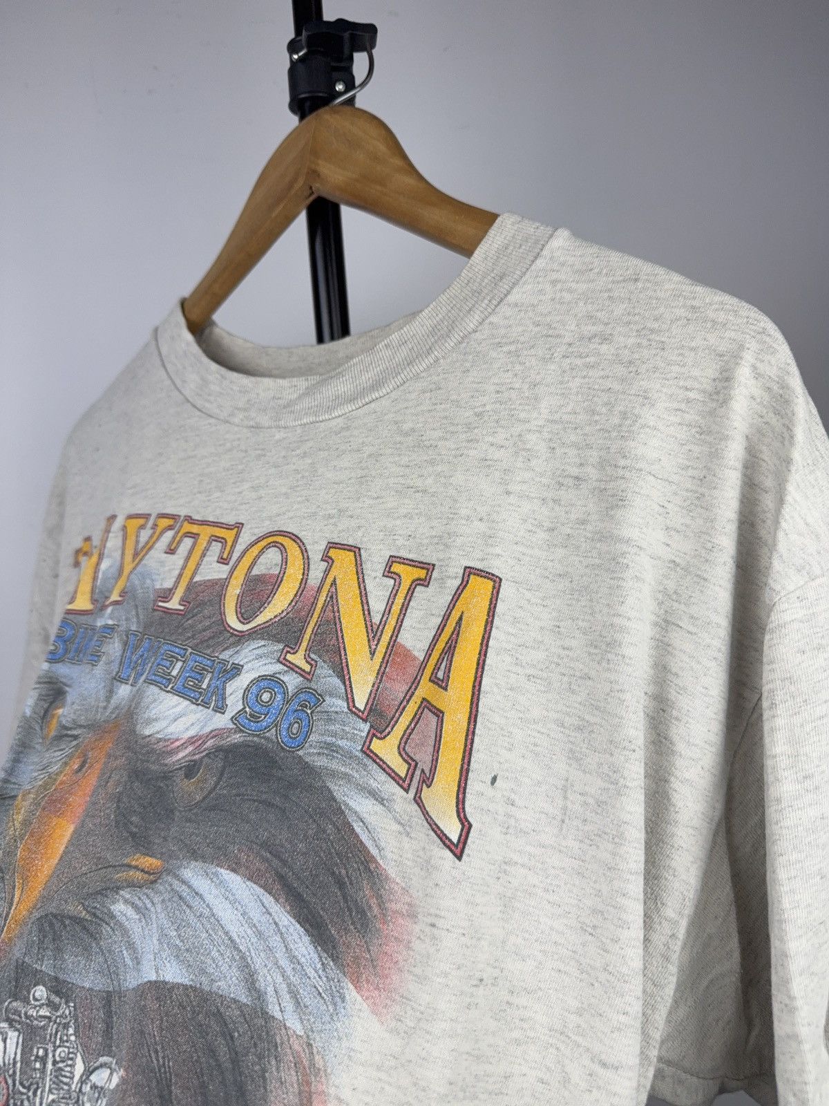 Vintage Vintage 1996 Daytona Bike Moto Week Biker Eagle T Shirt Size US L / EU 52-54 / 3 - 8 Thumbnail