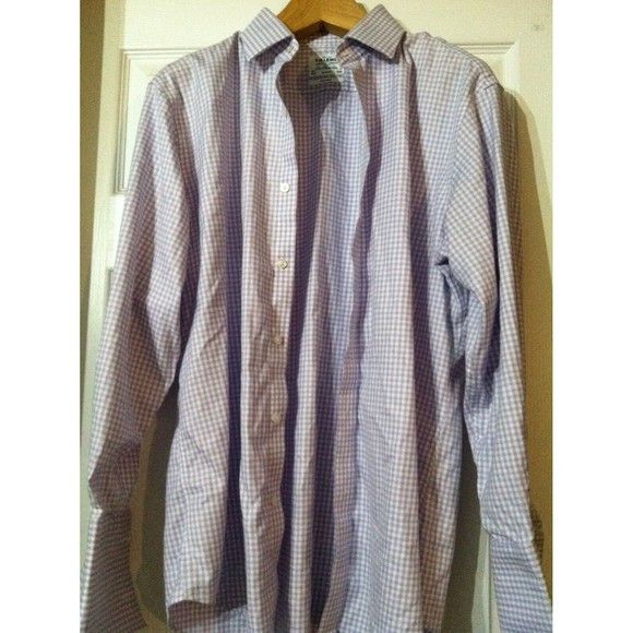 T.M. Lewin T.M.LEWIN MENS PURPLE 100%COTTON DRESS SHIRT SIZE:16.5/33 Size US L / EU 52-54 / 3 - 1 Thumbnail