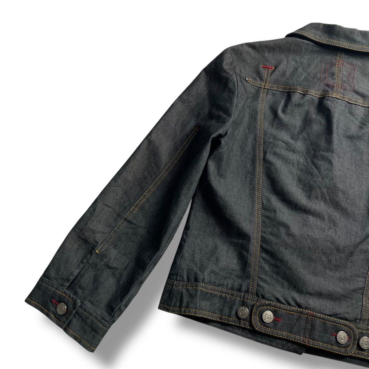 Bcbgmaxazria BCBG MAXAZRIA JEANS BUTTON UP CROPPED DENIM JACKET Size M / US 6-8 / IT 42-44 - 9 Thumbnail