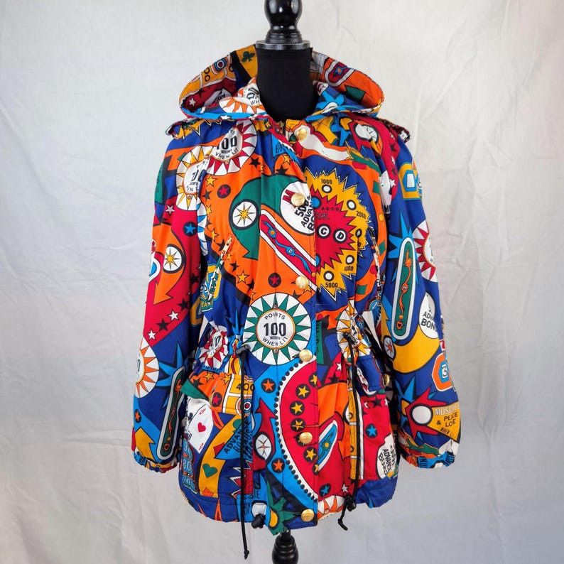 Moschino Moschino pinball/casino/vegas puffer jacket. Size L / US 10 / IT 46 - 1 Thumbnail