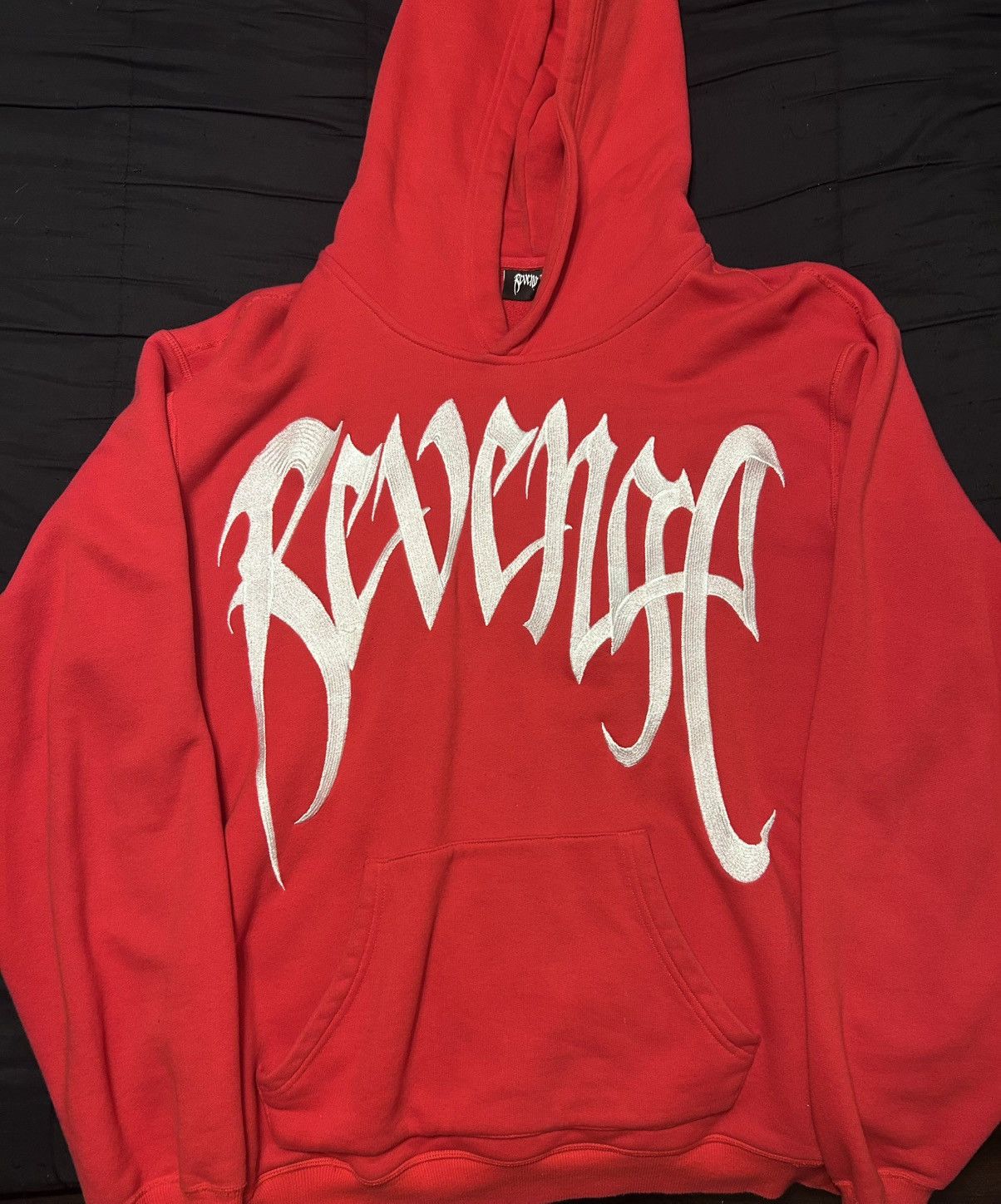 Revenge Revenge Logo Hoodie Red with White Embroidery Size US L / EU 52-54 / 3 - 1 Thumbnail