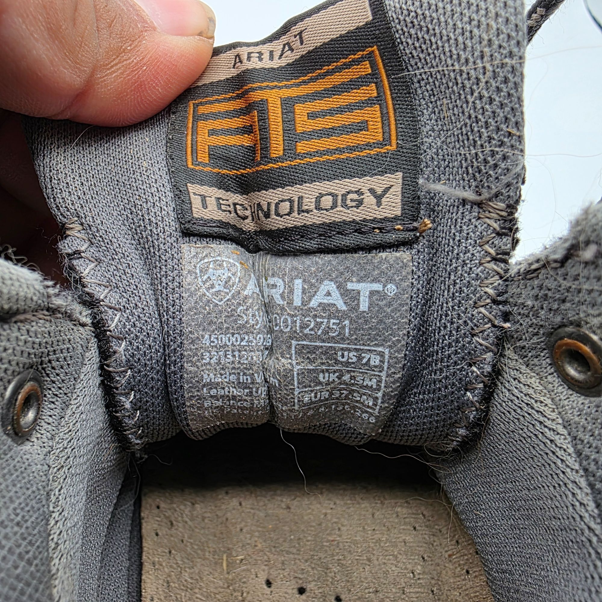 Ariat Ariat ATS Technology Womens Size 7 B Gray Boots Work Outdoor Size US 7 / IT 37 - 7 Thumbnail
