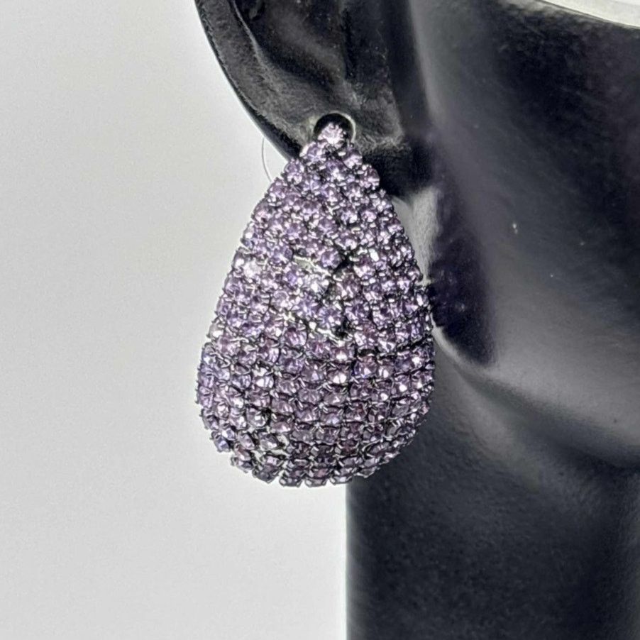 Other Purple Crystal Drop A New Day Earrings Size ONE SIZE - 1 Thumbnail