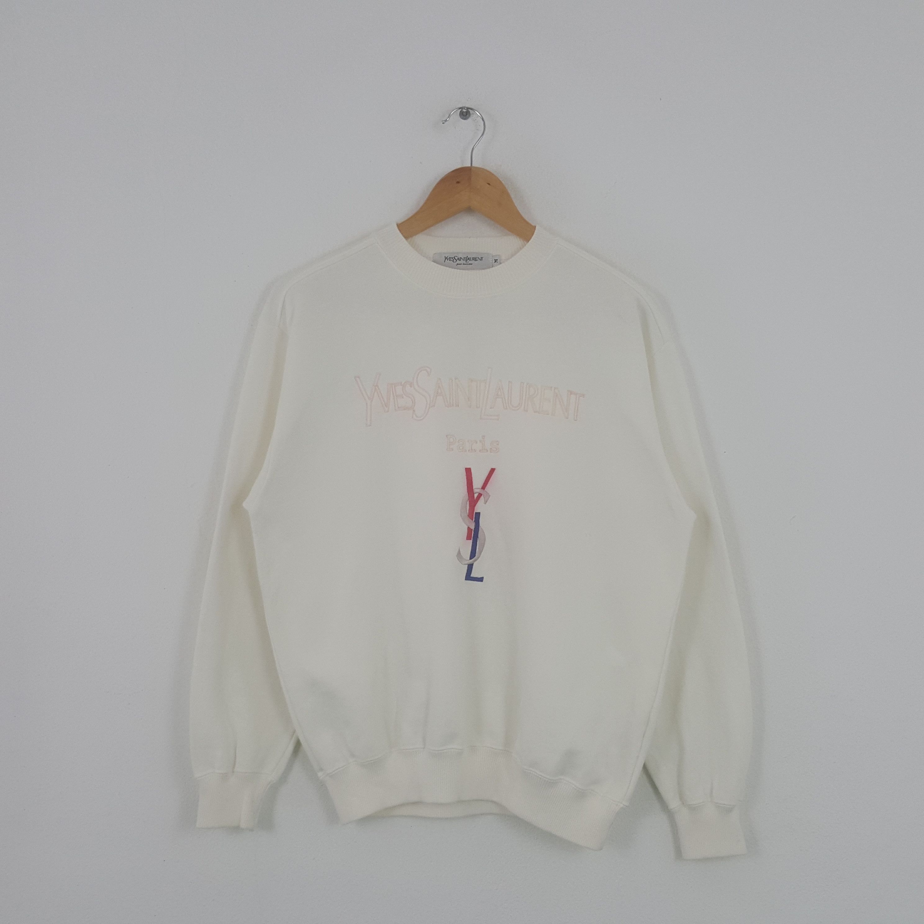 Vintage Yves Saint Laurent Embroidery Spellout Sweatshirt