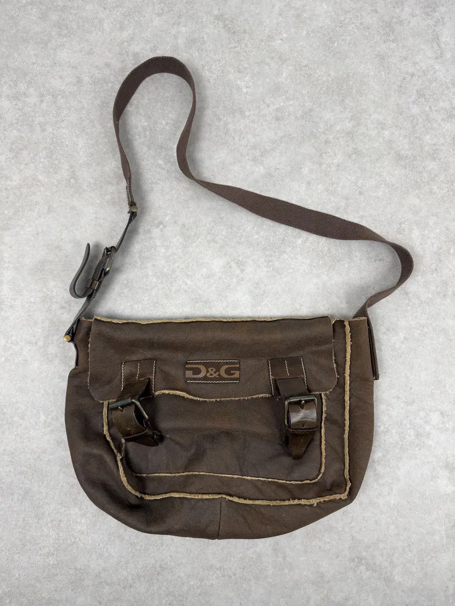 Dolce & Gabbana 2000s Dolce & Gabbana Brown Shearling Leather Shoulder Bag Size ONE SIZE - 1 Thumbnail