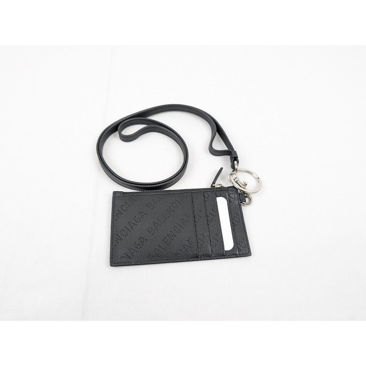 Balenciaga o1rshd1 Size: OS / Logo Perforated Cash Card Case on KE Size ONE SIZE - 6 Thumbnail