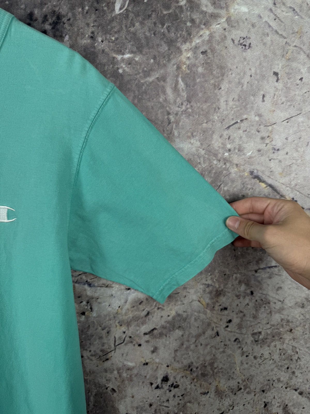 Champion Champion T-Shirt Green Logo Embroidered Short Sleeve Tee Size US M / EU 48-50 / 2 - 8 Thumbnail