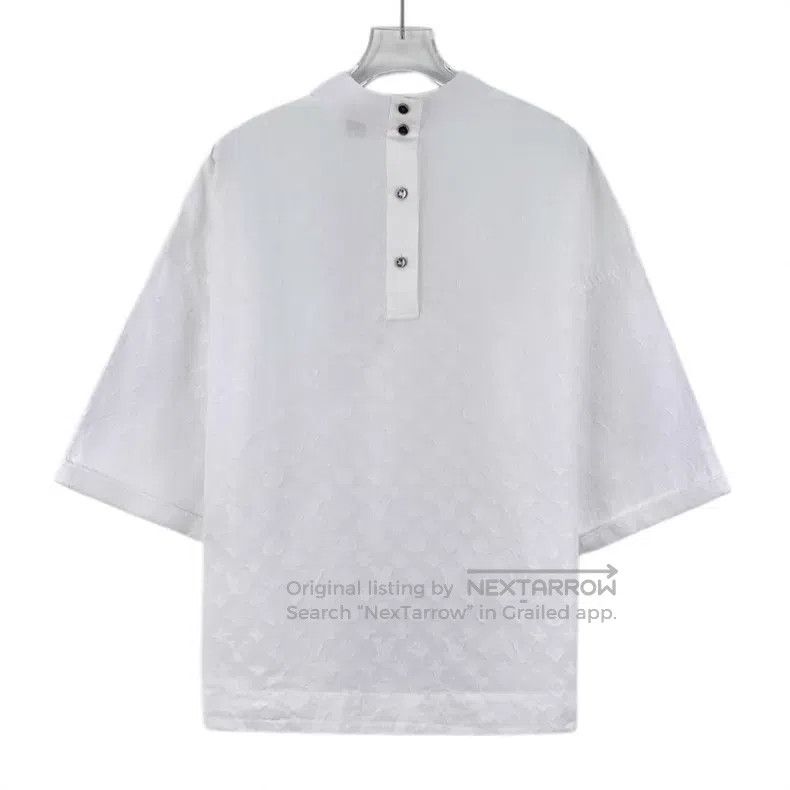 Louis Vuitton Louis Vuitton White logo jacquard full-print cotton crew n Size XS / US 0-2 / IT 36-38 - 2 Thumbnail