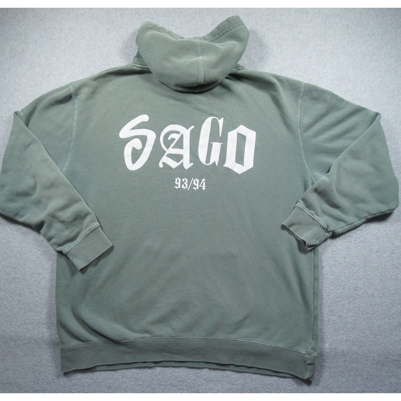Vintage Sago Sweatshirt Mens XL Green Hoodie Streetwear Pullover Faded Sweater Size US XL / EU 56 / 4 - 6 Thumbnail