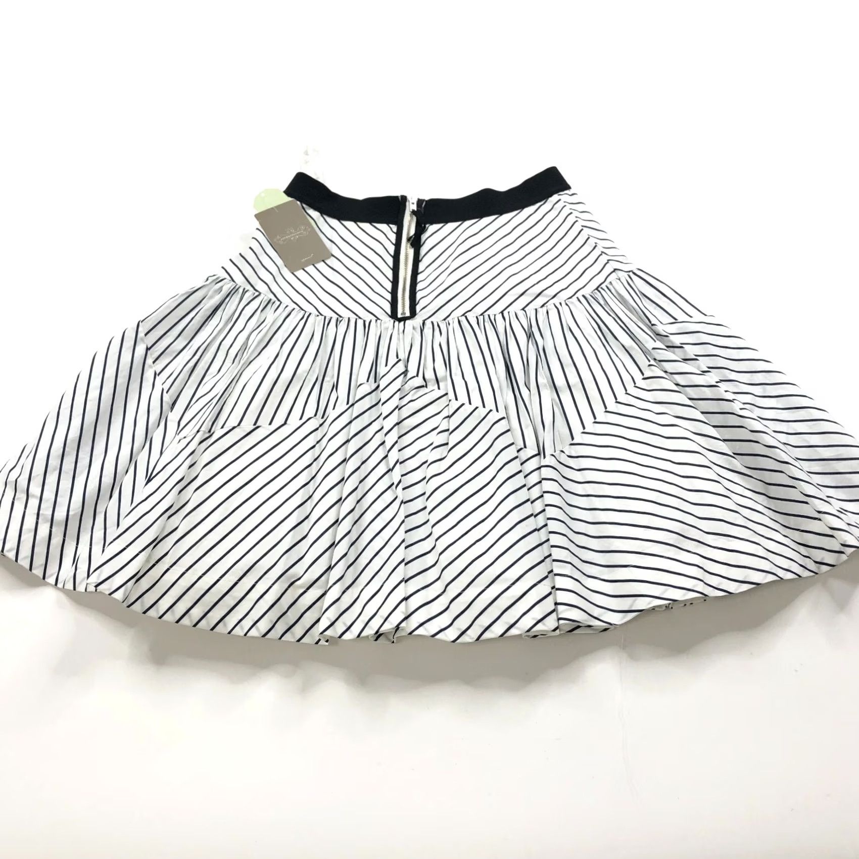 Anthropologie Maeve Anthropologie Skirt Mini 4 Blue Zip Ruffle 20-in Fluffy 26In Waist Cotton Solid Women's Size 27" / US 4 / IT 40 - 7 Thumbnail
