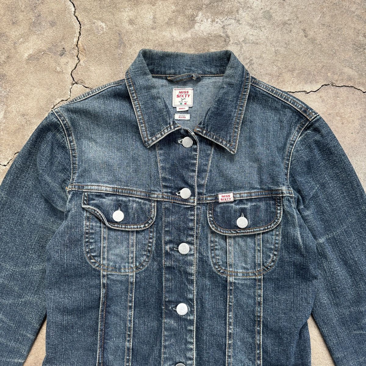 Miss Sixty Vintage Y2K Miss Sixty Rose Denim Jacket Size S / US 4 / IT 40 - 3 Thumbnail