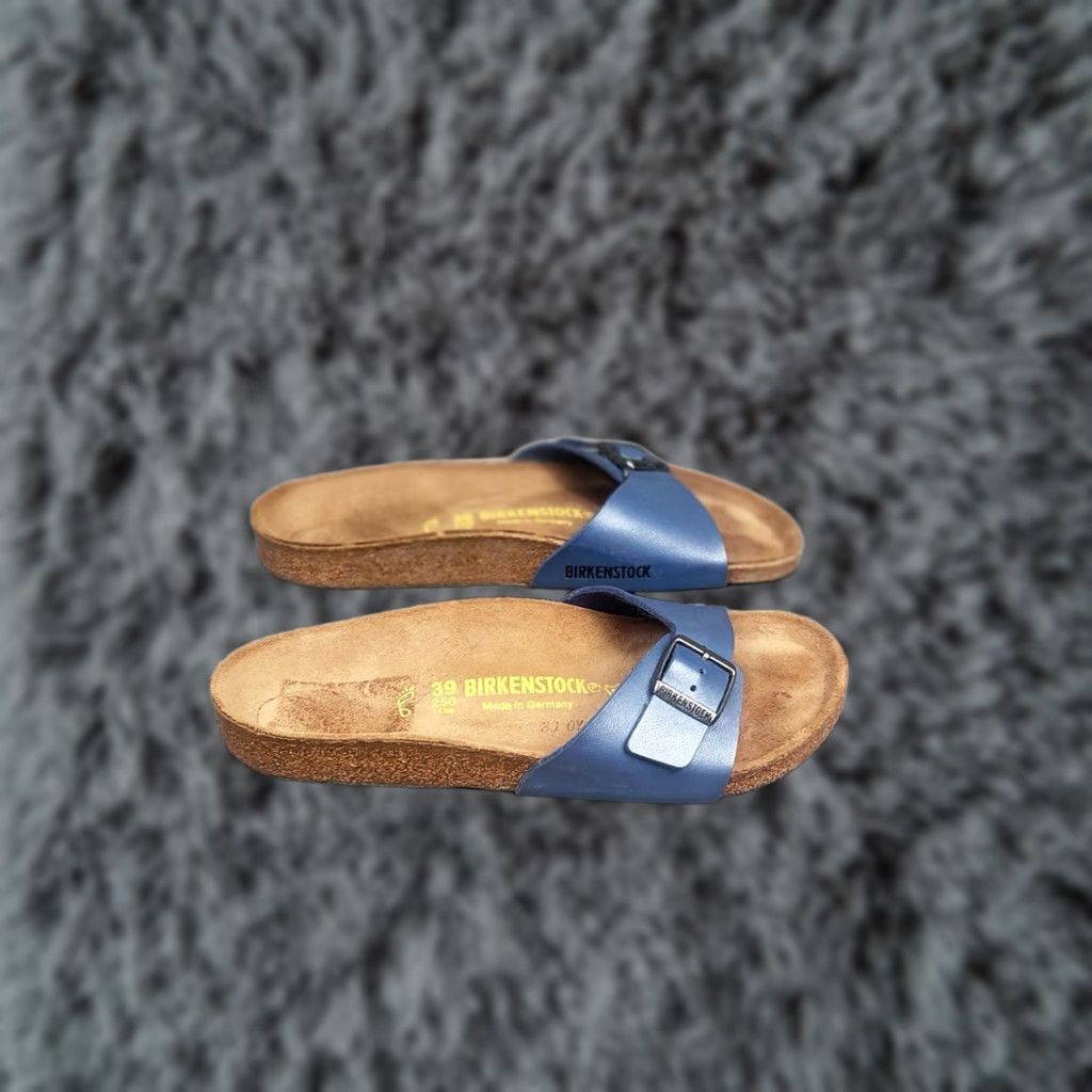 Birkenstock Birkenstock Madrid Leather Synthetics Elemental Blue Orthopedic slippers sandals Size US 9 / IT 39 - 1 Thumbnail