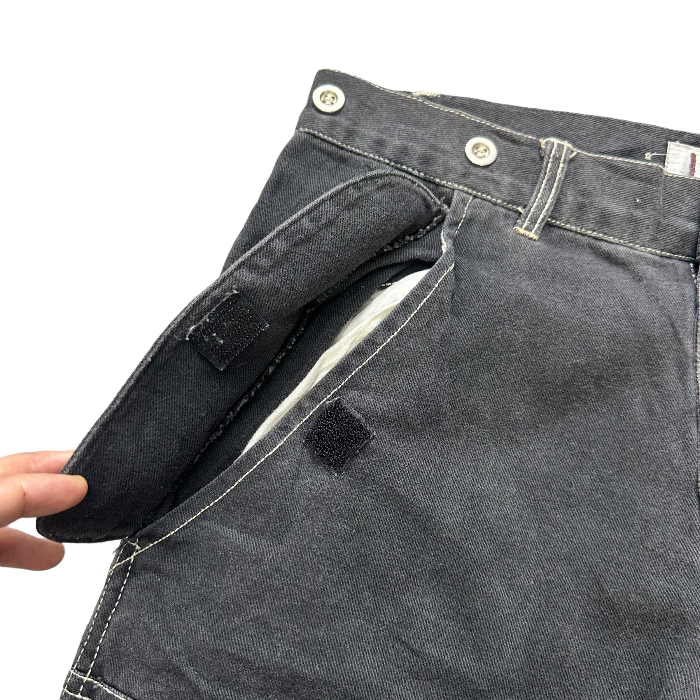 Japanese Brand IHIHI JPN PIERRE CARDIN DOUBLE THIGH 6 POCKET PANT #7794-176 Size US 31 - 4 Thumbnail