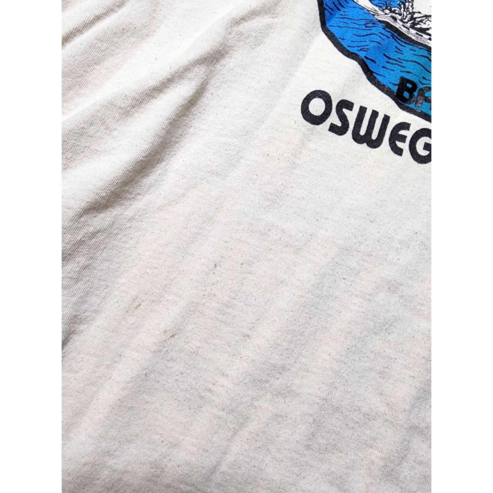 Vintage VINTAGE Tennessee River Battle at Oswego Harbor NY T Shirt Mens 2XL Beige Distressed USA 90s Boat Theme Size US XXL / EU 58 / 5 - 4 Thumbnail