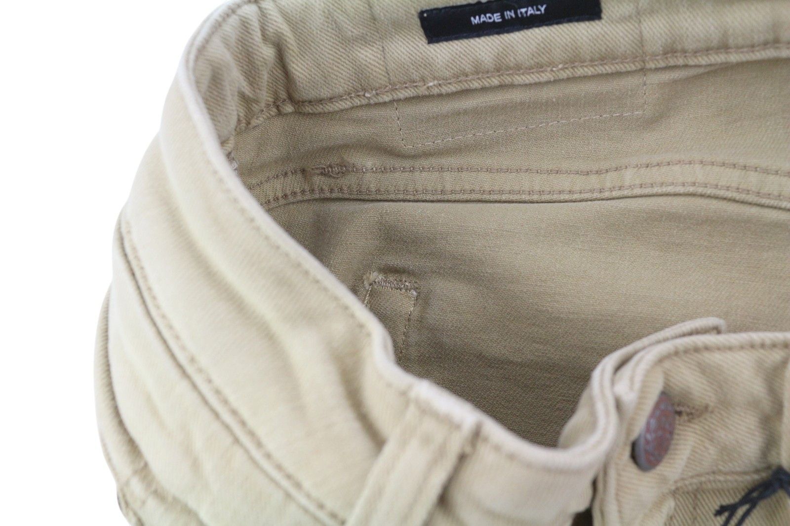 R13 BOY STRAIGHT 28 Khaki Stretch Washed Cropped Zip 86280 Size 28" / US 6 / IT 42 - 14 Thumbnail