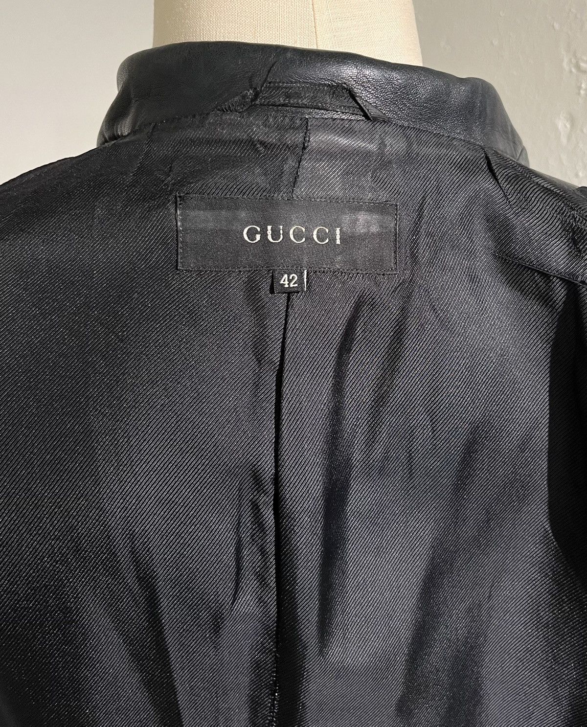 Gucci 1998 Tom Ford Leather Blazer Size M / US 6-8 / IT 42-44 - 11 Thumbnail