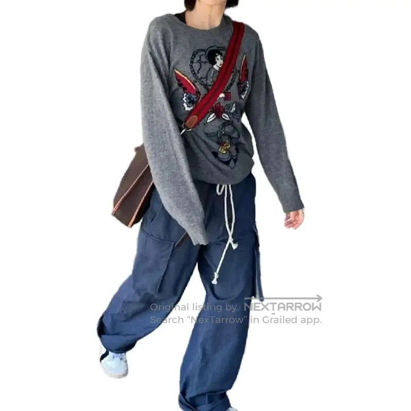Other Valentino Women's Gray Cashmere Graphic Pullover . Size XS / US 0-2 / IT 36-38 - 3 Thumbnail
