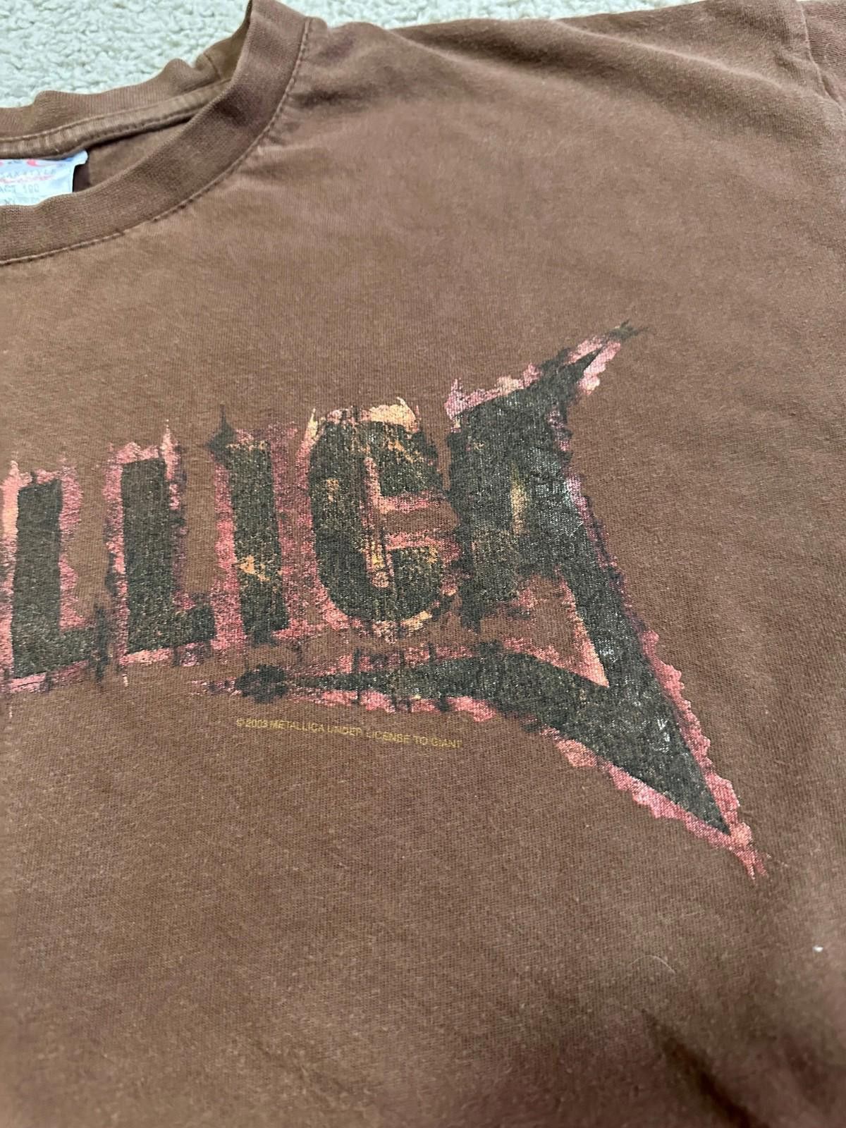 Metallica Vintage Metallica 2003 Concert Tour Band Tee T-shirt Y2K Size US XL / EU 56 / 4 - 4 Thumbnail
