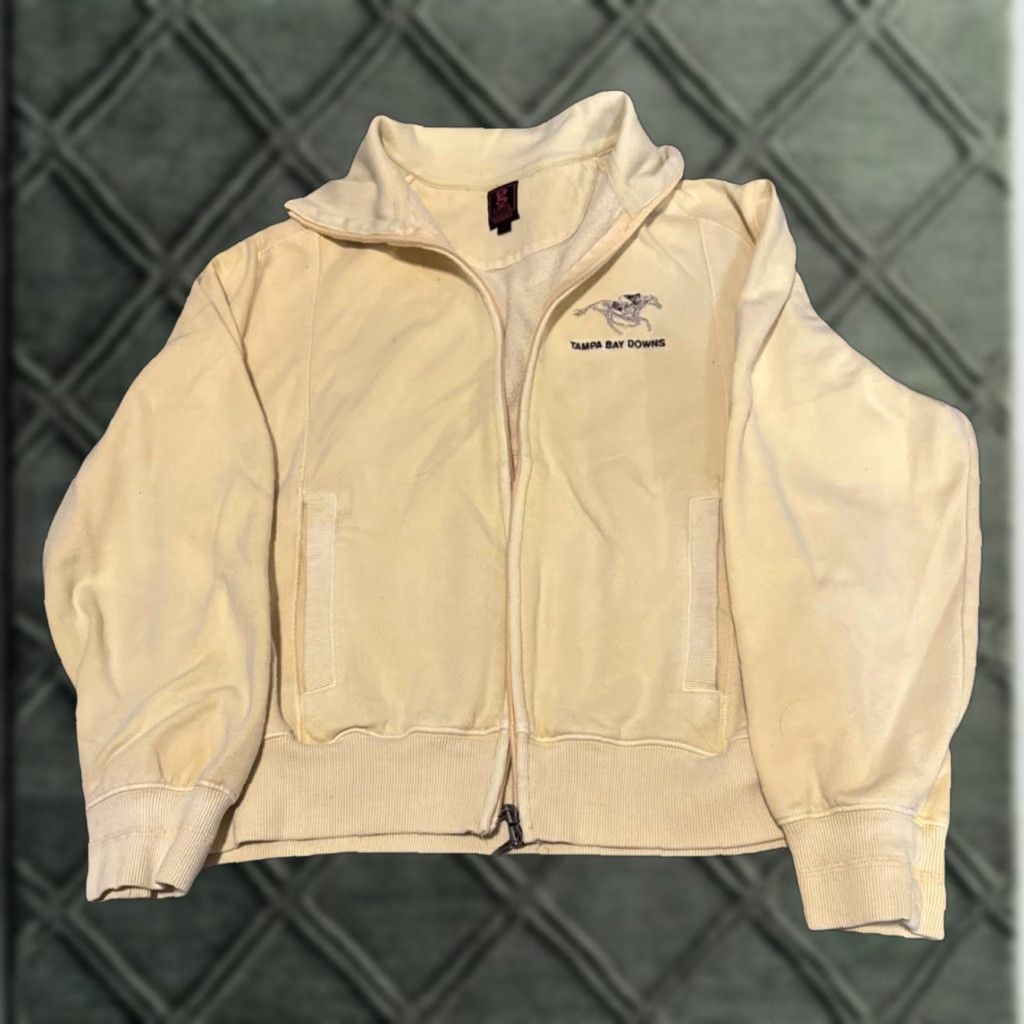 Vintage VINTAGE GEAR FOR SPORTS Sweatshirt Horse Racing Full Zip Women L Yellow Down Accent Zipper L Size L / US 10 / IT 46 - 1 Thumbnail