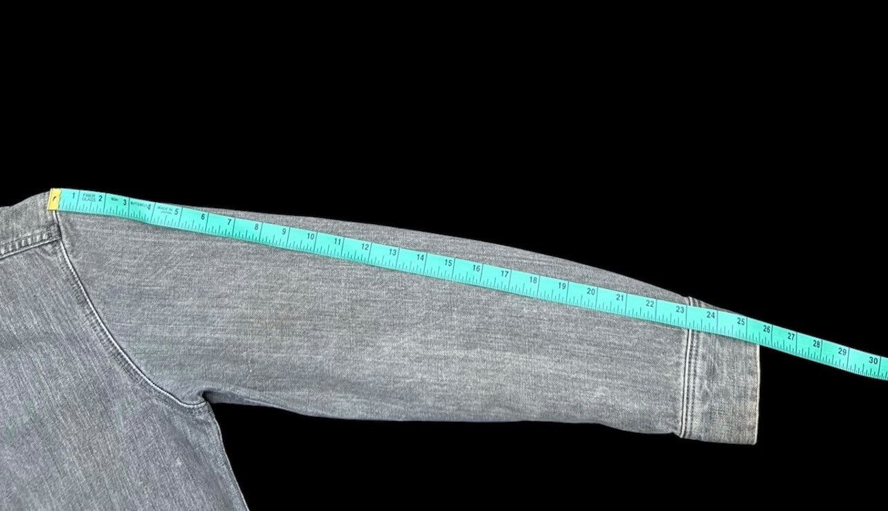 Japanese Brand Vintage 2000s NUKE Pre Julius 7 Faded Black Denim Jacket Size US M / EU 48-50 / 2 - 4 Thumbnail
