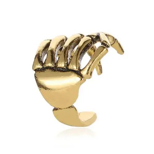 Designer Skull Hand Clip Earring Size ONE SIZE - 6 Thumbnail