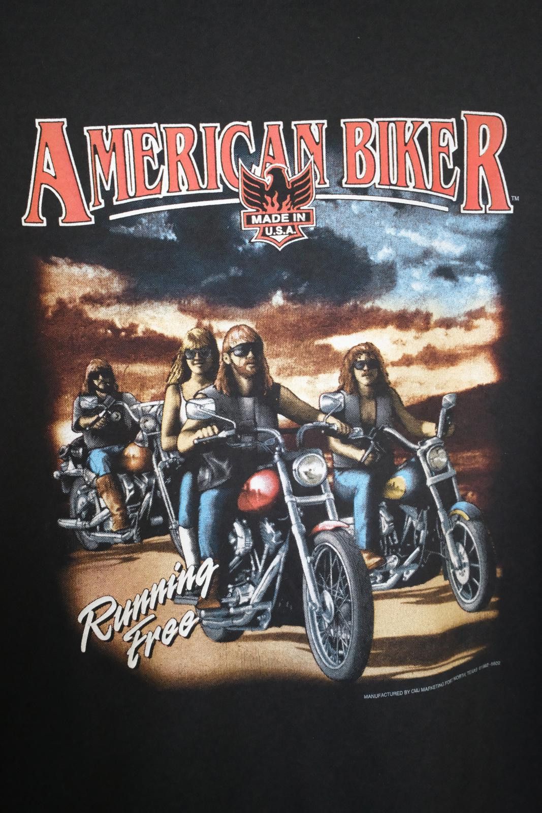 Other 92' 3D Emblem American Biker Running Free T-Shirt Size XL / US 12-14 / IT 48-50 - 3 Thumbnail