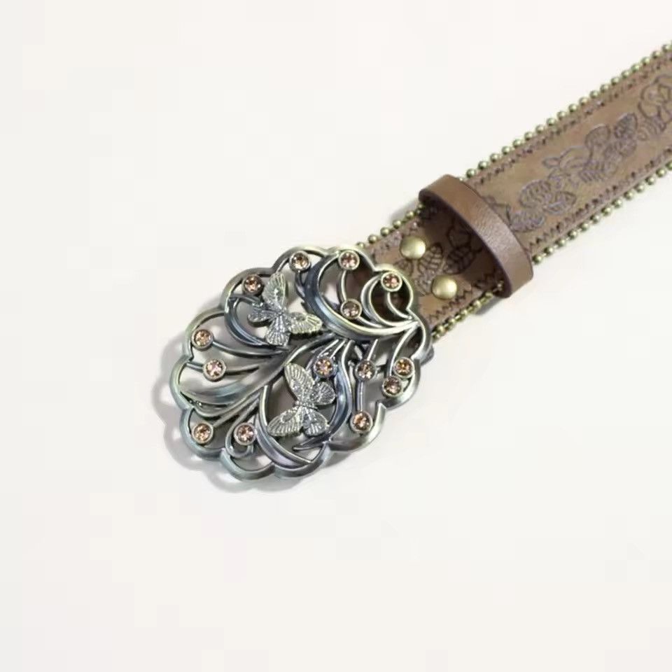 Japanese Brand Punk pu leather belt Size ONE SIZE - 3 Thumbnail
