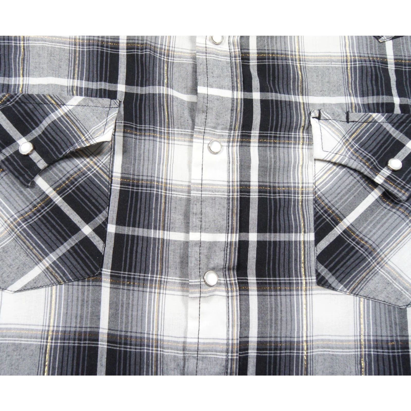 Vintage VINTAGE Ely Cattleman Shirt Large Black Button-Down Pearl Snap Plaid Western Shirt Mens L Black Pearl Snap Western Button-Up Capable Size US L / EU 52-54 / 3 - 3 Thumbnail