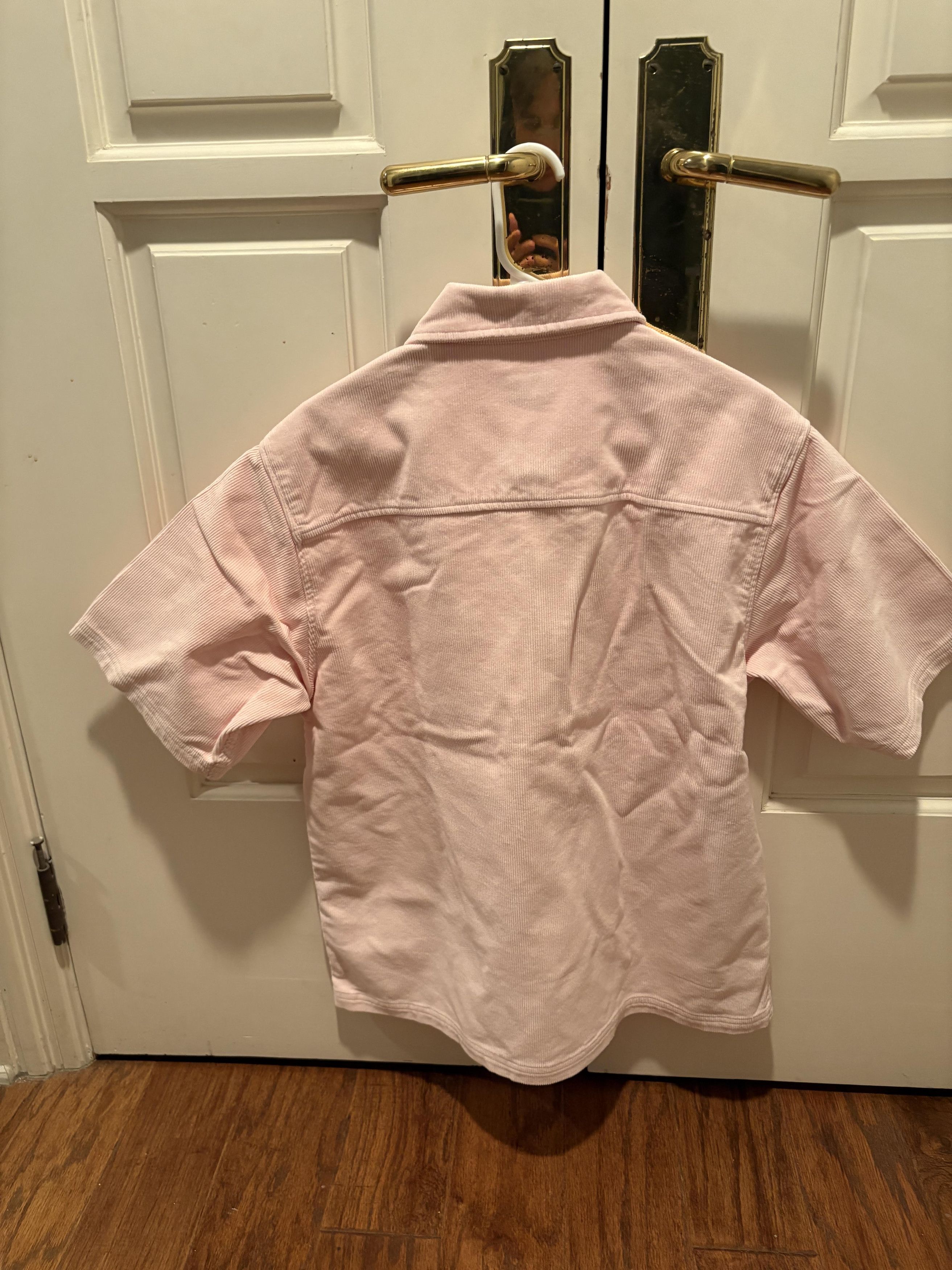Golf Wang Olde Corduroy Half Zip Work Shirt Pink Size L / US 10 / IT 46 - 4 Thumbnail