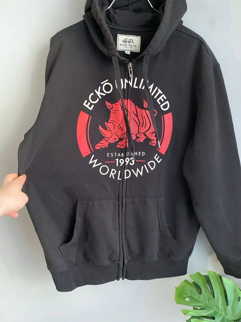 Ecko Unltd. Ecko Unlimited Worldwide Y2K Full Zip Black Hoodie, Size L Size US L / EU 52-54 / 3 - 3 Thumbnail