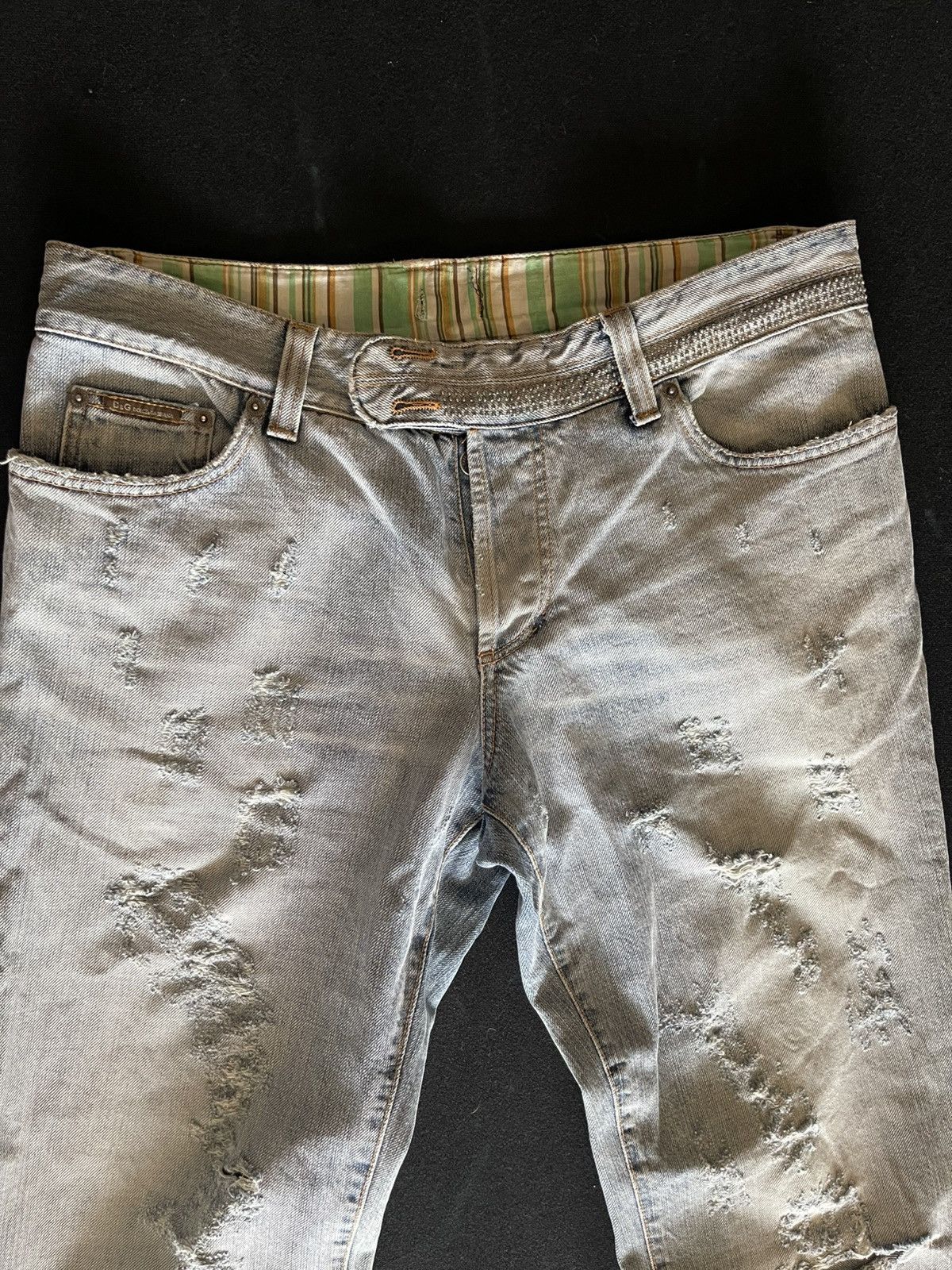 Dolce & Gabbana × Ed Hardy × Grunt Style Dolce Gabbana style Distressed Denim grunge era clothing Size US 33 - 2 Thumbnail