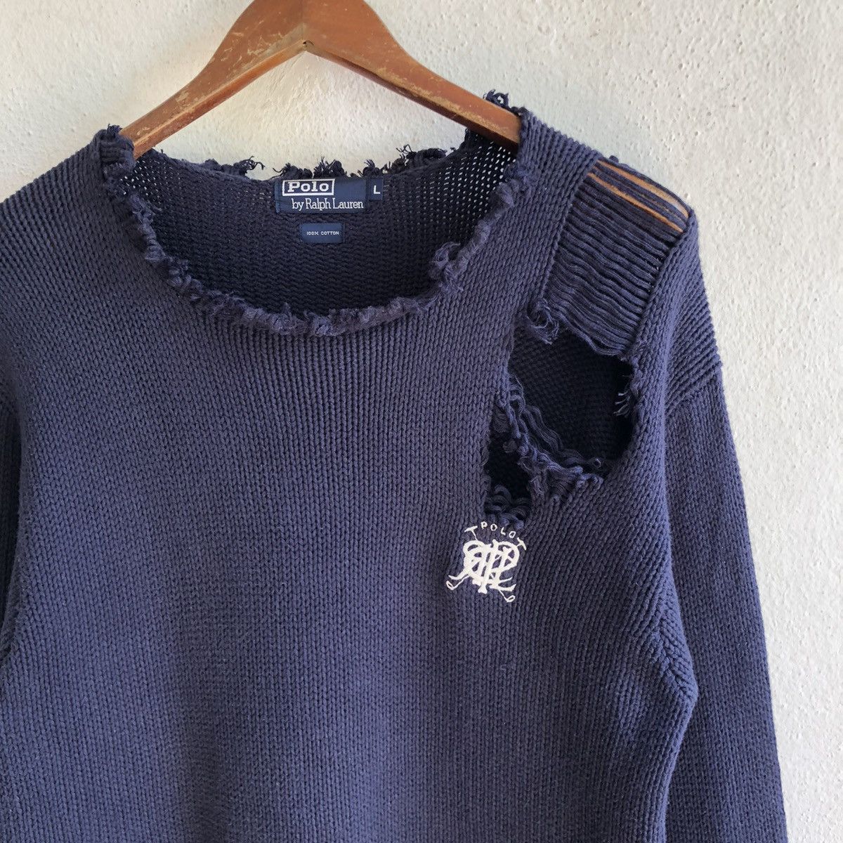 Polo Ralph Lauren × Vintage Distressed POLO RALPH LAUREN knitwear Size US M / EU 48-50 / 2 - 6 Thumbnail