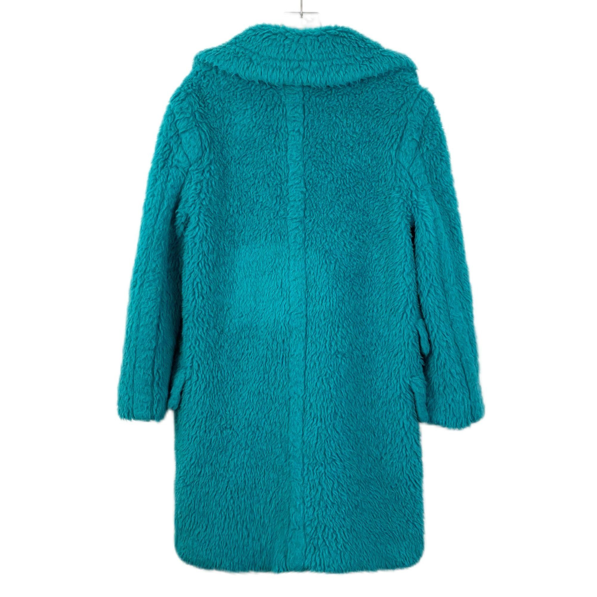 Max Mara Max Mara Turquoise Teddy Bear Wool & Alpaca Coat Womens Doub Size M / US 6-8 / IT 42-44 - 2 Thumbnail