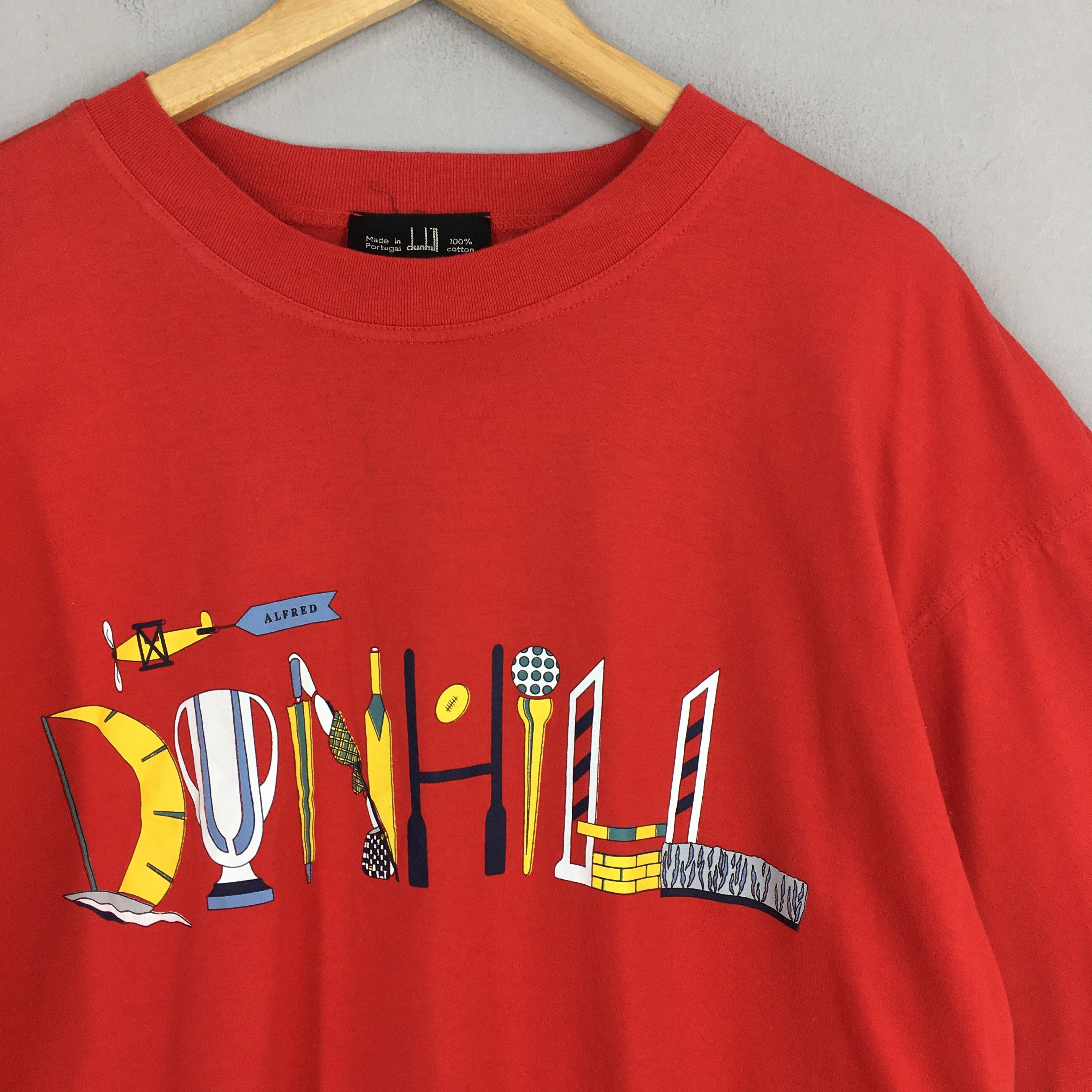 Alfred Dunhill Vintage Dunhill Red T shirt Medium Size US M / EU 48-50 / 2 - 2 Thumbnail
