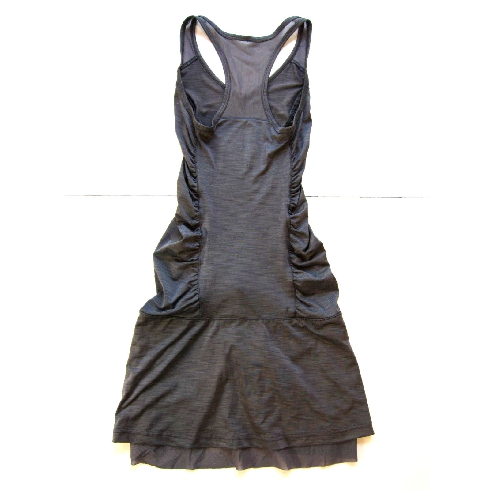 Vintage Lole Grey Stretch Active Racer Back Tank Dress XS Shirt Womens Size XS / US 0-2 / IT 36-38 - 2 Thumbnail
