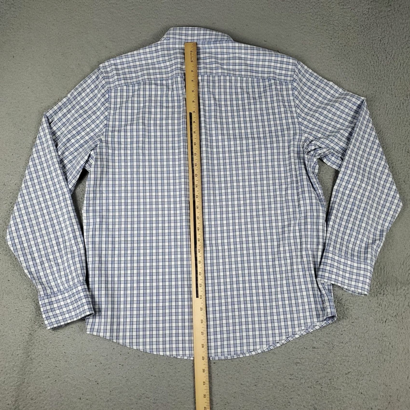 UNTUCKit UNTUCKit Shirt Mens XL Blue Plaid Nylon Stretch Button Up Long Sleeve Size US XL / EU 56 / 4 - 3 Thumbnail