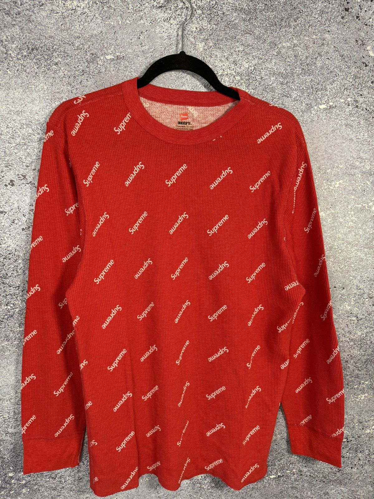 Hanes × Supreme × Vintage Supreme Hanes Monogram Longsleeve Streetweat y2k M size Size US M / EU 48-50 / 2 - 3 Thumbnail