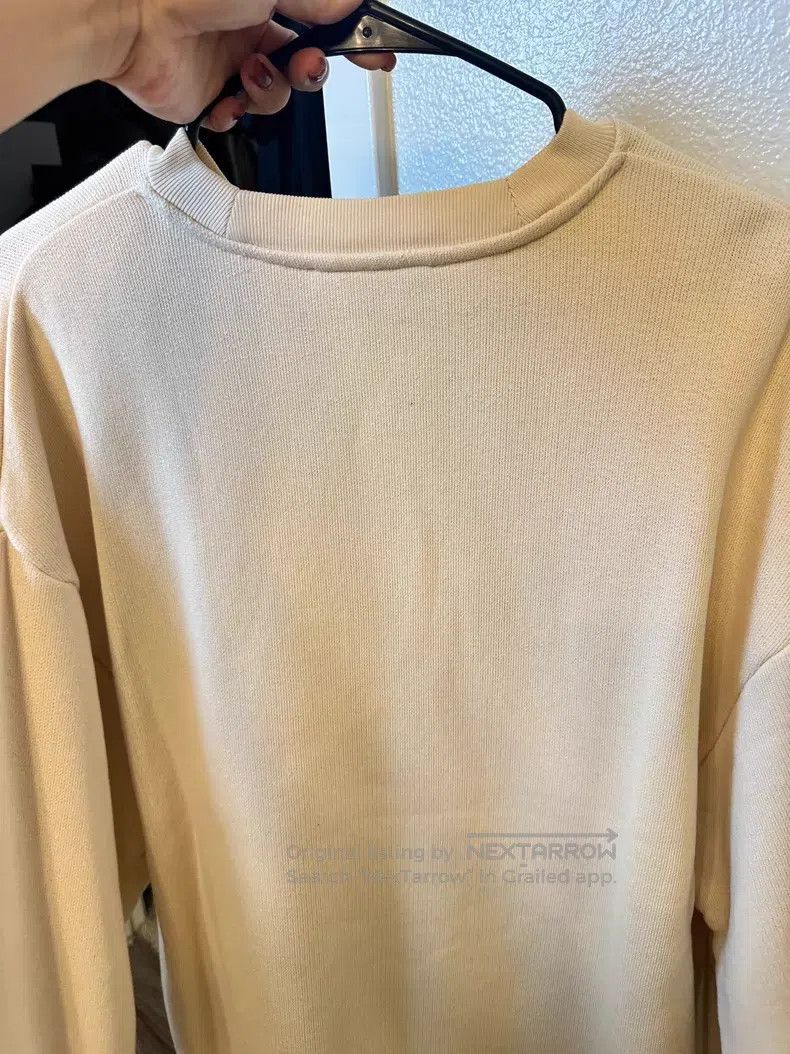Acne Studios Acne Studios Beige Sweatshirt with Vintage Letter Print, L Size XXS / US 00 / IT 34 - 6 Thumbnail