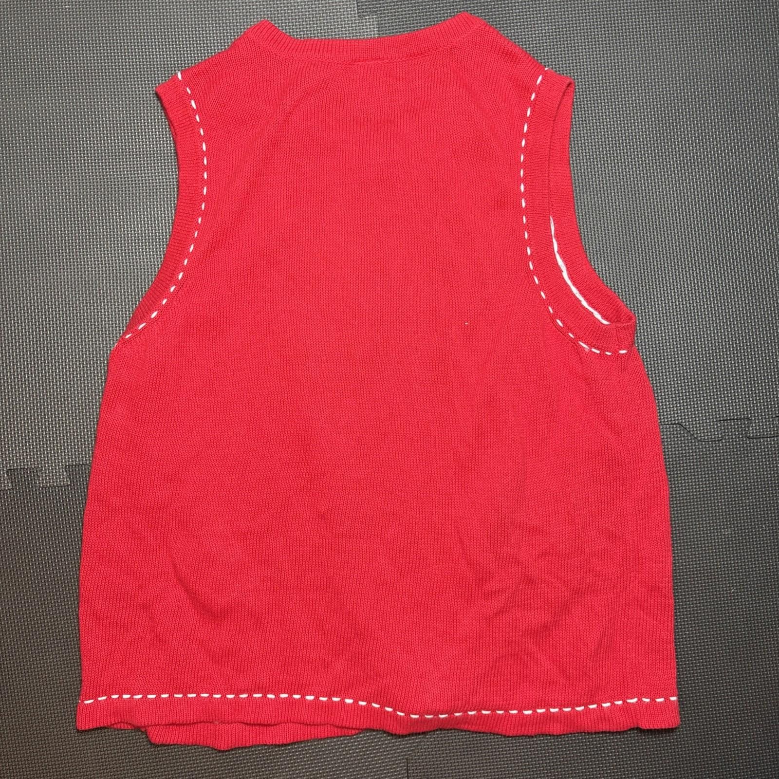 Blair VTG 90s Blair Sweater Womens XL Bird Vest Red Granny Top Size XL / US 12-14 / IT 48-50 - 6 Thumbnail