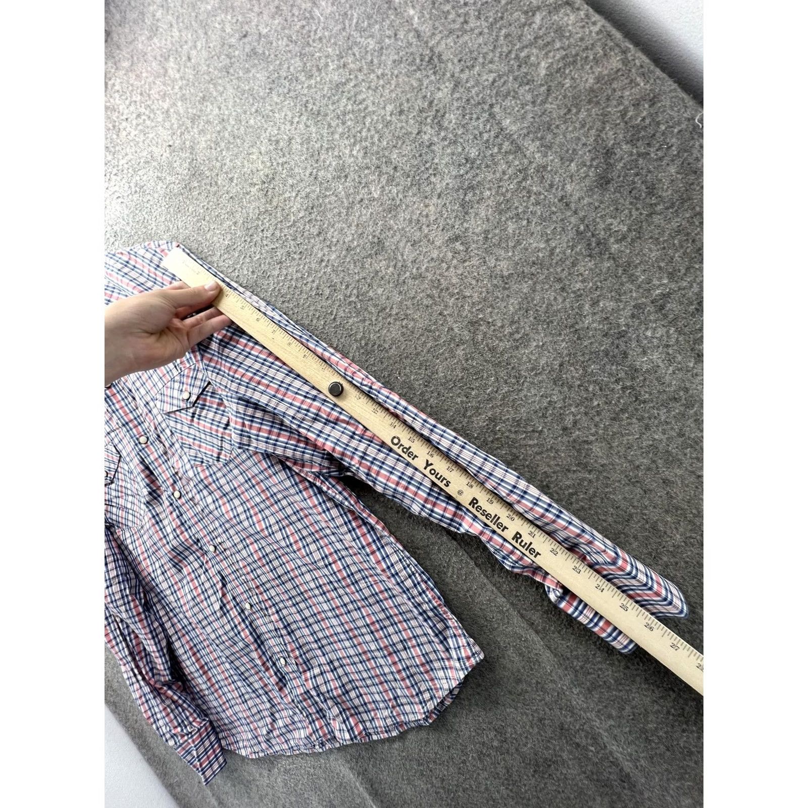 Banana Republic Banana Republic Shirt Mens L Blue Plaid Long Sleeve Snap Front Casual Size US L / EU 52-54 / 3 - 5 Thumbnail