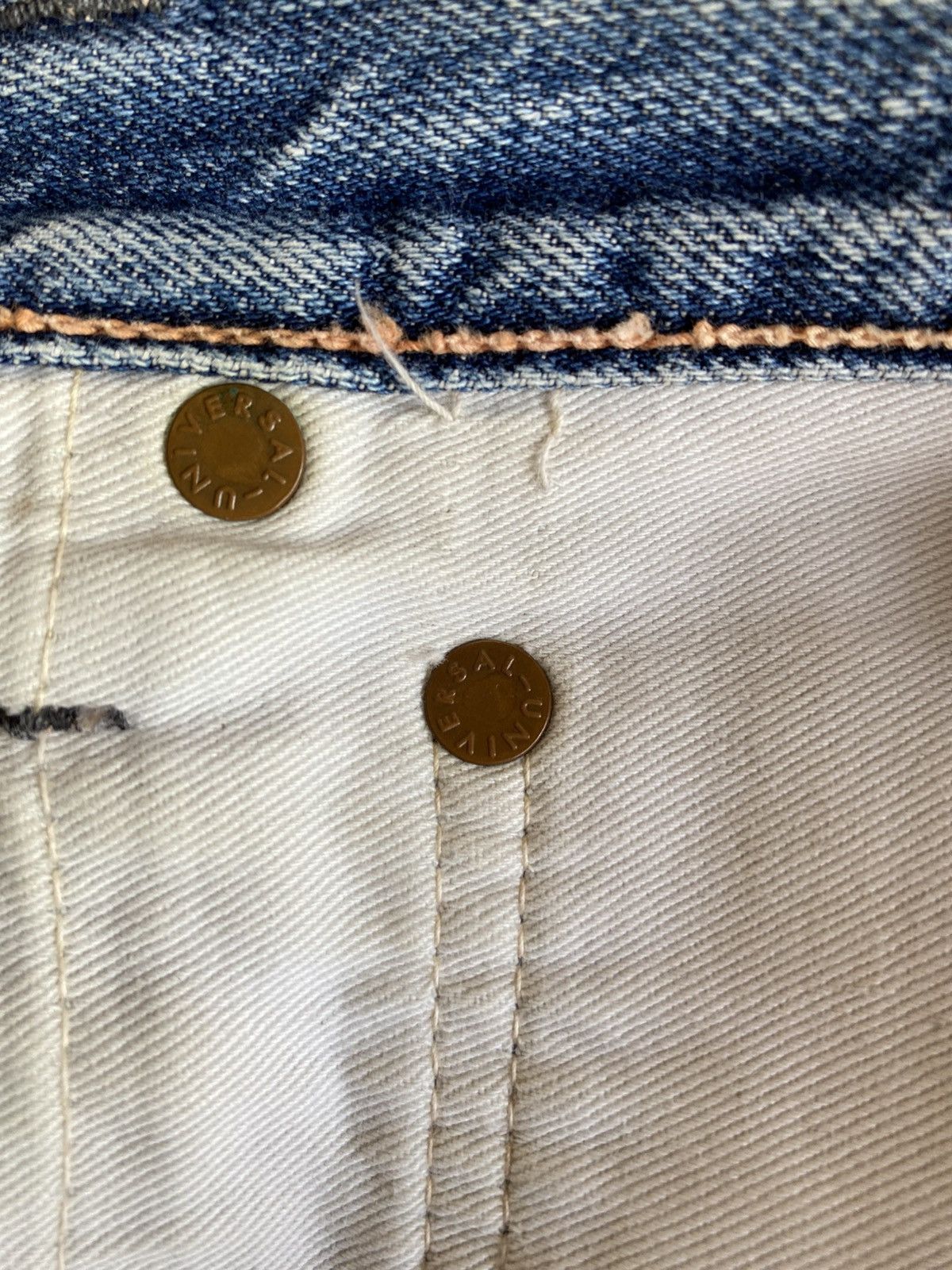 Handmade × Japanese Brand Indigo Patchwork Jeans Size US 36 / EU 52 - 5 Thumbnail