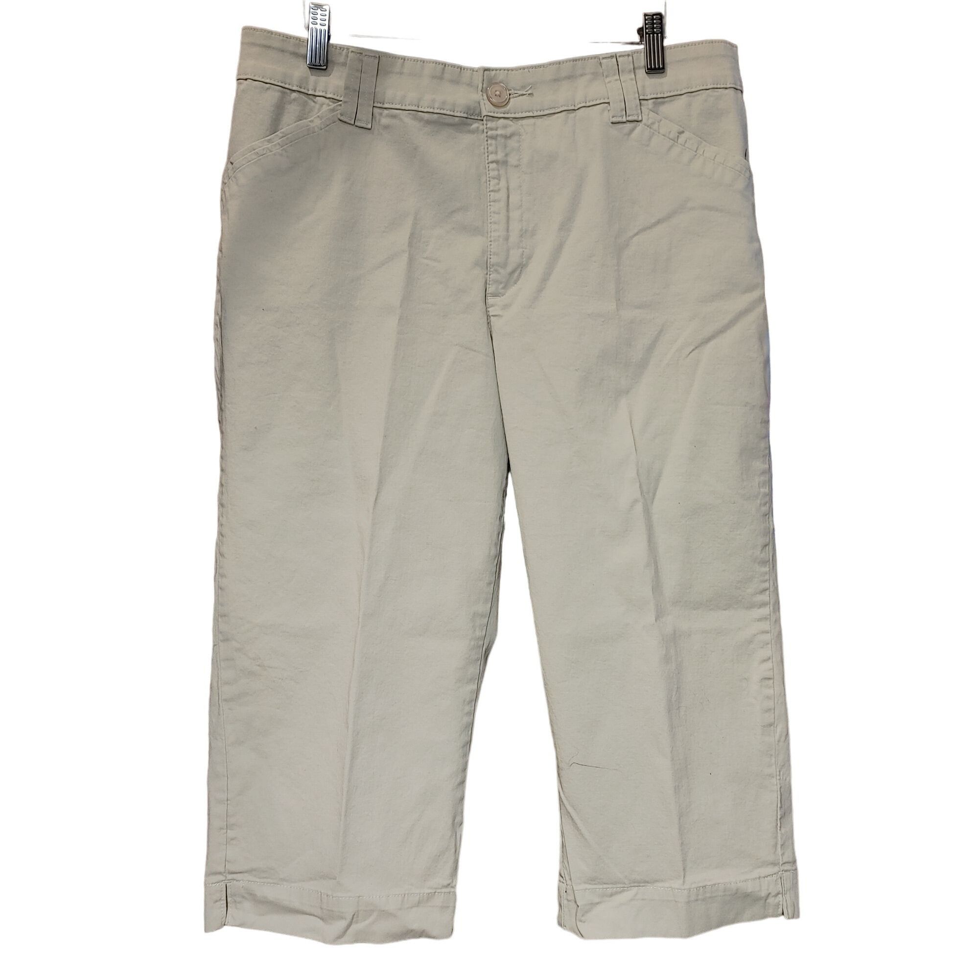 Lee Lee | Just Below The Waist Women's Off White Denim Capri Jea Size 36" / US 14 / IT 50 - 1 Thumbnail