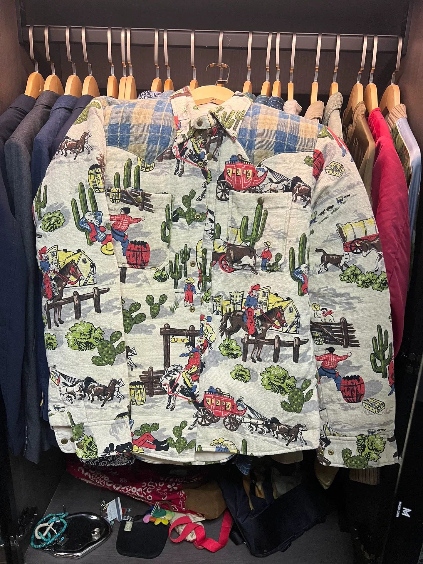 Visvim visvim velvet jacket with unique western print Size US M / EU 48-50 / 2 - 1 Thumbnail