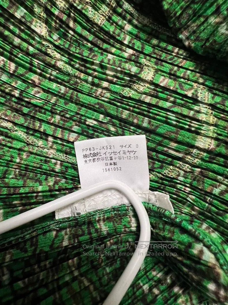 Issey Miyake Issey Miyake Green Elephant Earrings Sleeveless Vest Size L / US 10 / IT 46 - 7 Thumbnail