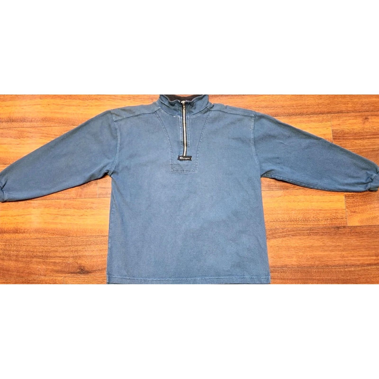 Champion VINTAGE CHAMPION 1/4 Zip Pullover Sweatshirt Men’s M MEDIUM USA MADE Cotton XL? Size US M / EU 48-50 / 2 - 3 Thumbnail