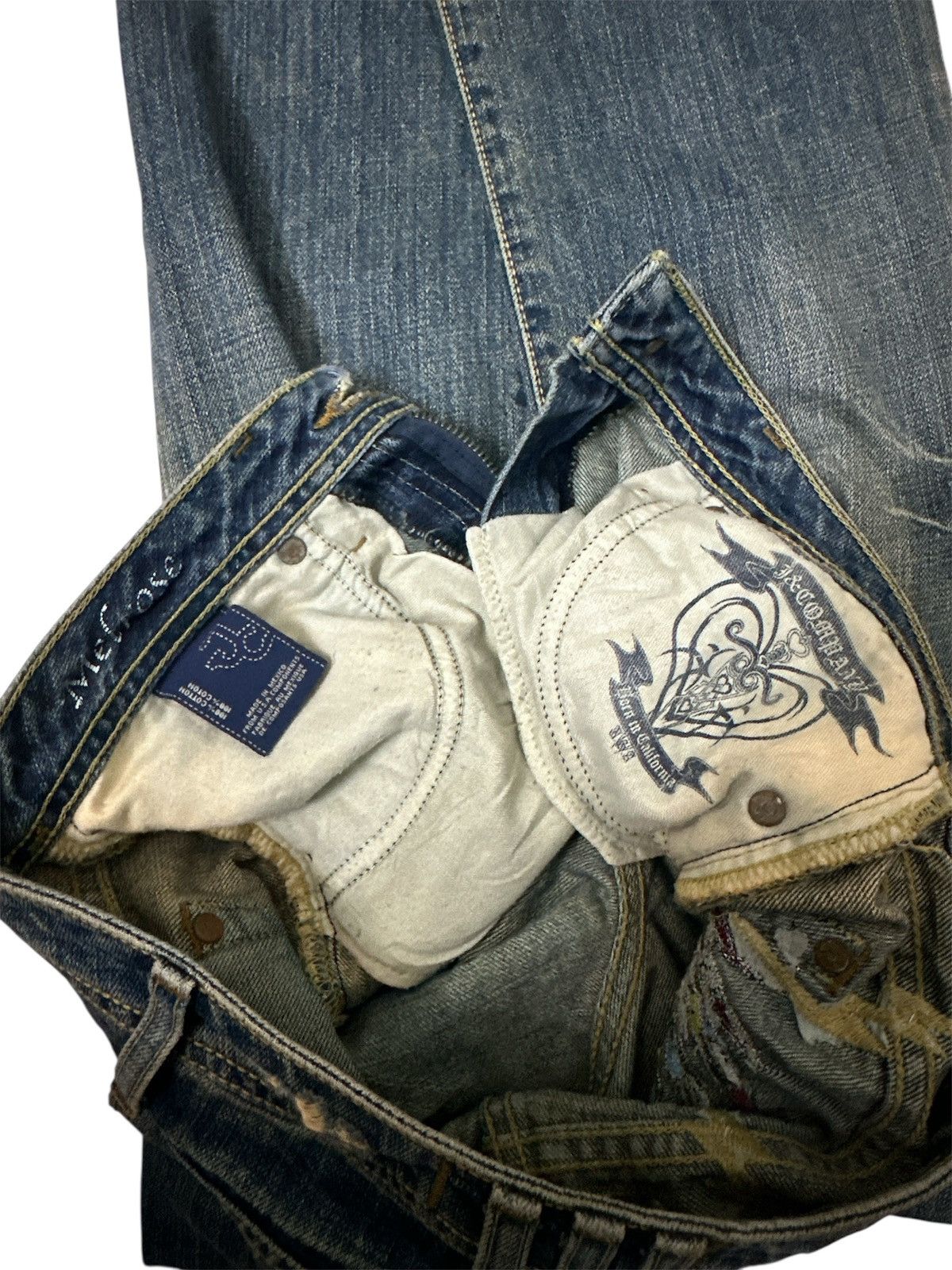 Rick Owens 2000s J & Company Flare Jeans Beauty Beast Goa Lgb Y2K Style Size US 28 / EU 44 - 9 Thumbnail
