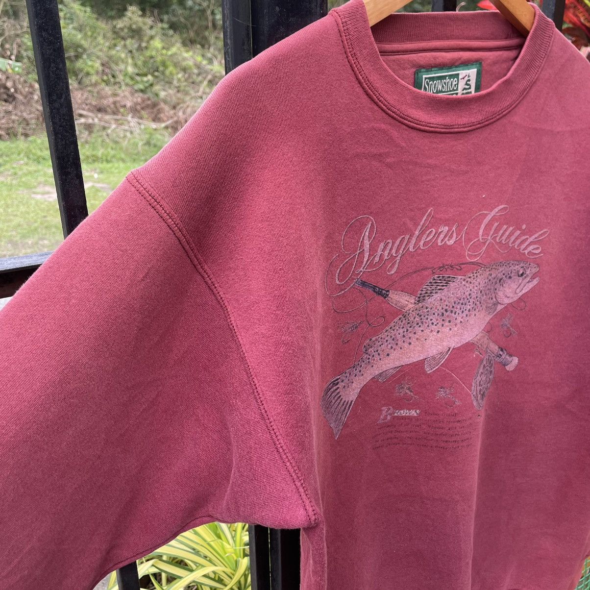 Vintage 🔥Vintage 90s Snowshoe Thomson Big Fish Crewneck Sweatshirts Size US M / EU 48-50 / 2 - 8 Thumbnail