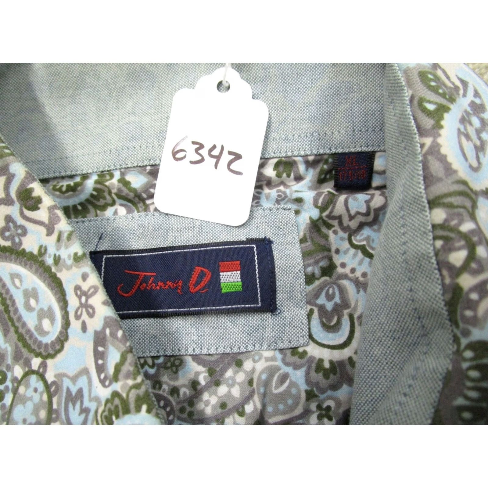 Vintage Johnny D Button-Up Shirt Men XL Blue Paisley Western Cowboy Long Sleeve Size US XL / EU 56 / 4 - 8 Thumbnail